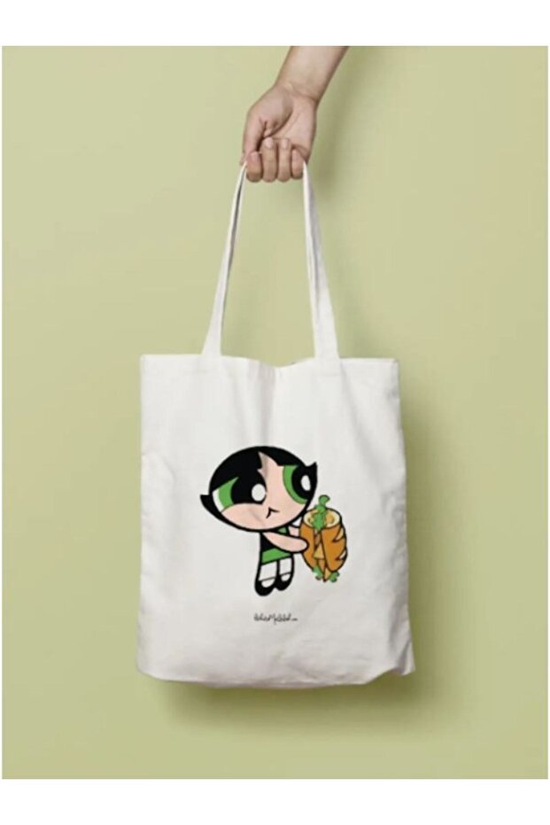 POWERPUFF GIRLS OBUR BUTTERCUP GREEN GIFT CLOTH BAG