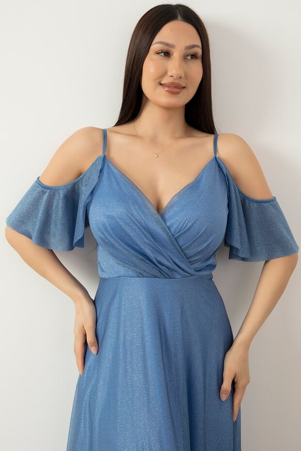 ROCHIE LUNGĂ CU BRETELE ARGINTII 13425 - 4