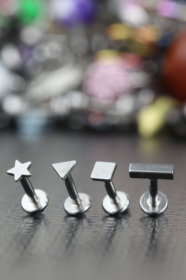 Cerrahi Çelik Kıkırdak Tragus Helix Uyumlu Set Piercing - 1