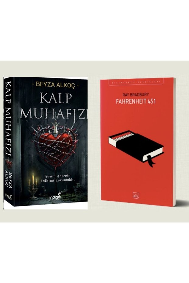 İNDİGO BEYZA ALKOÇ KALP MUHAFIZI Bindings & İTHAKİ RAY BRADBURY FAHRENHEİT 451 Cardboard Covers