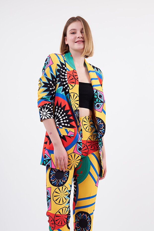 سترة صفراء منقوشة - 5