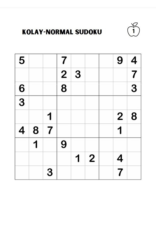 Sudoku Tam Sayfa Kolay-normal-zor (300 Süper Sudoku Kalem Hediyeli) - 3