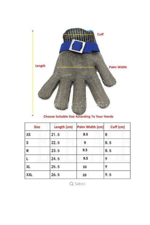 Çok Amaçlı Çelik Kasap Eldiveni - 6