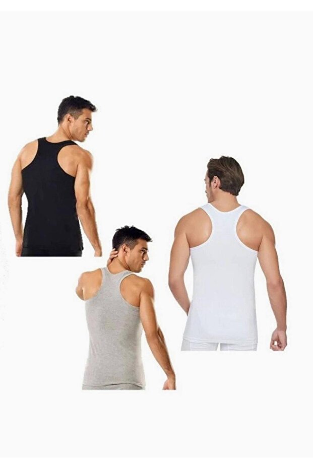 Men's 6-Pack Cotton Ribbed Athlete Undershirt Abani Classic New Season