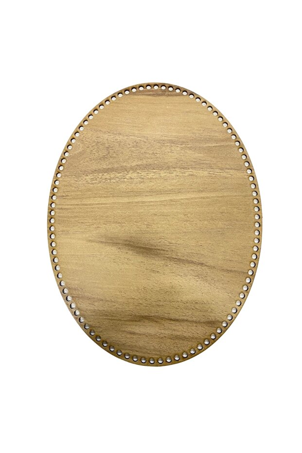 Wooden Oval Ellipse Basket Tray Base 40x30 Cm Oak Double Face 3 Mm MDF