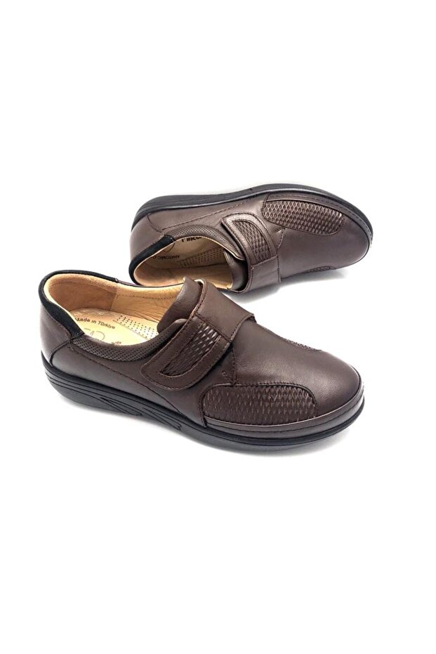 Genuine Leather Orthopedic Velcro Women's Mother Shoes