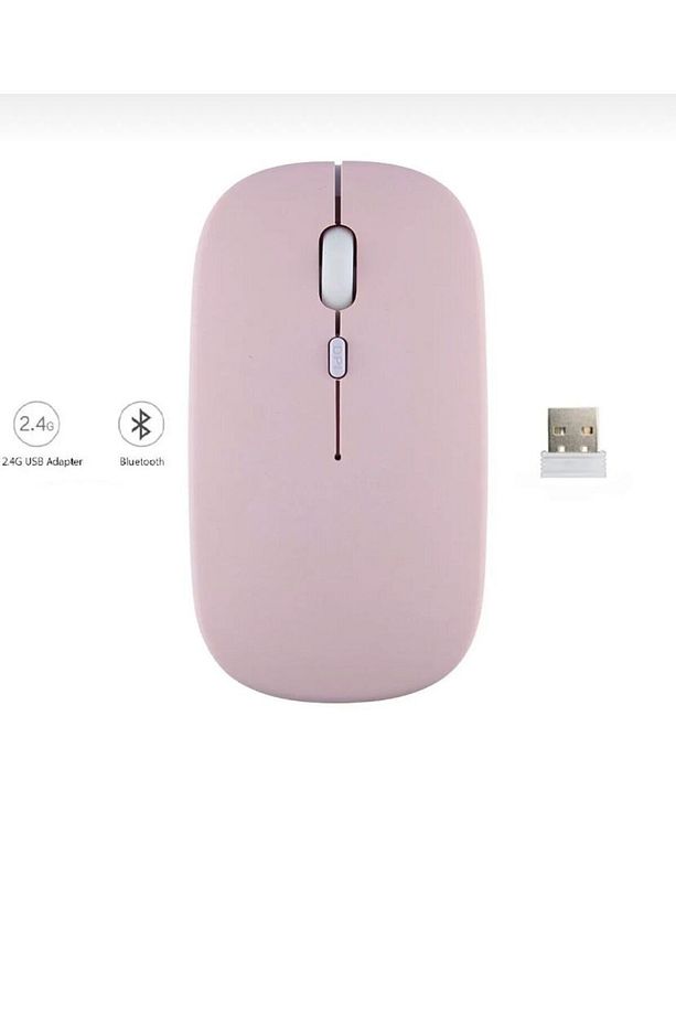 Tüm Cihazlara Uyumlu Mouse Bluetooth Wireless Şarjlı Fare 2.4g Macbook Ipad Bilgisayar Telefon - 1
