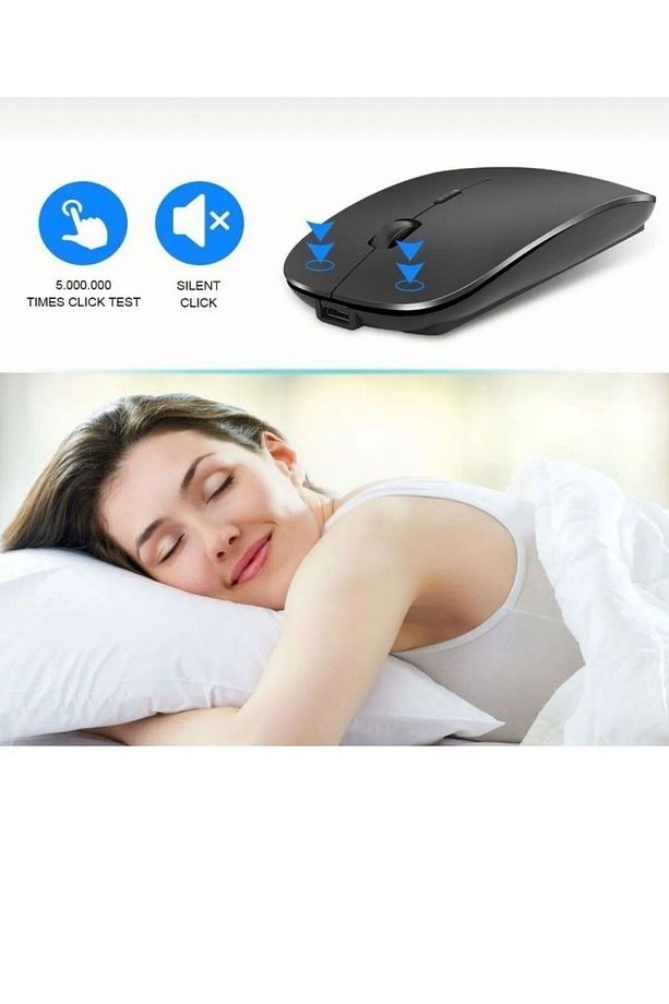 Tüm Cihazlara Uyumlu Mouse Bluetooth Wireless Şarjlı Fare 2.4g Macbook Ipad Bilgisayar Telefon - 2
