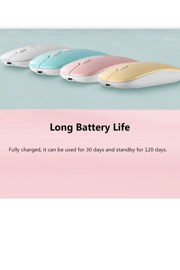 Tüm Cihazlara Uyumlu Mouse Bluetooth Wireless Şarjlı Fare 2.4g Macbook Ipad Bilgisayar Telefon - 3