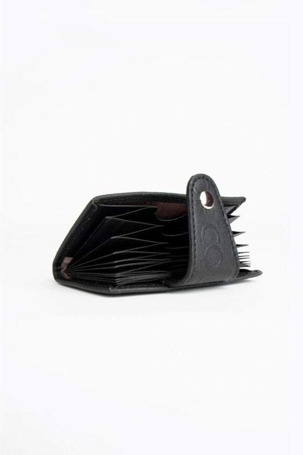 Emiliy Black Embossed Pattern Multi-Purpose Unisex Card Holder 7X11 Size