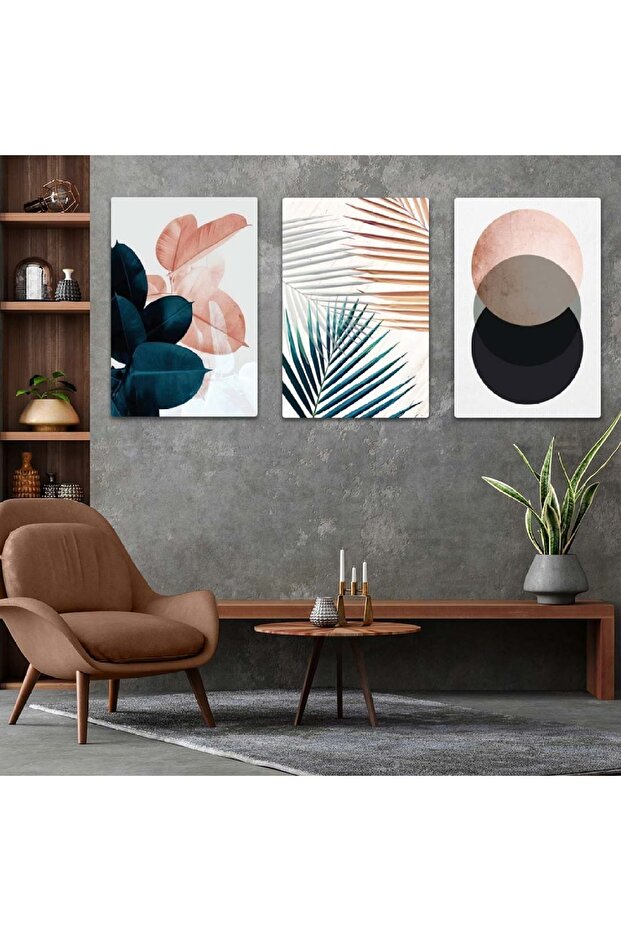 Collage Drawing 3-Piece Mdf Table Set