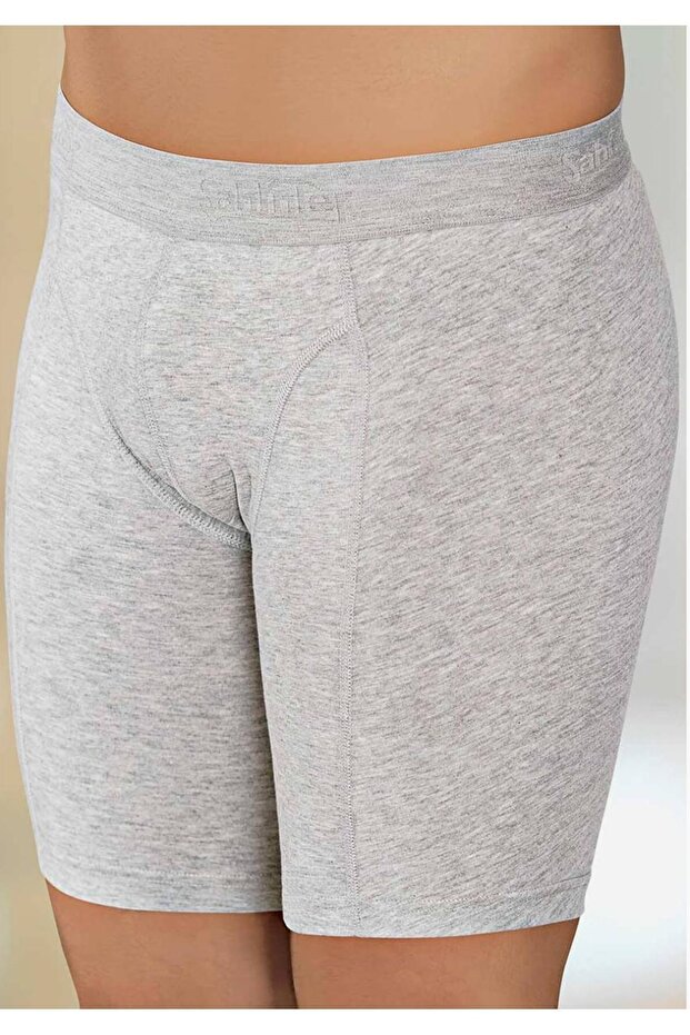Men's Gray Long Boxer M New Season (6 Pieces Economical Pack)