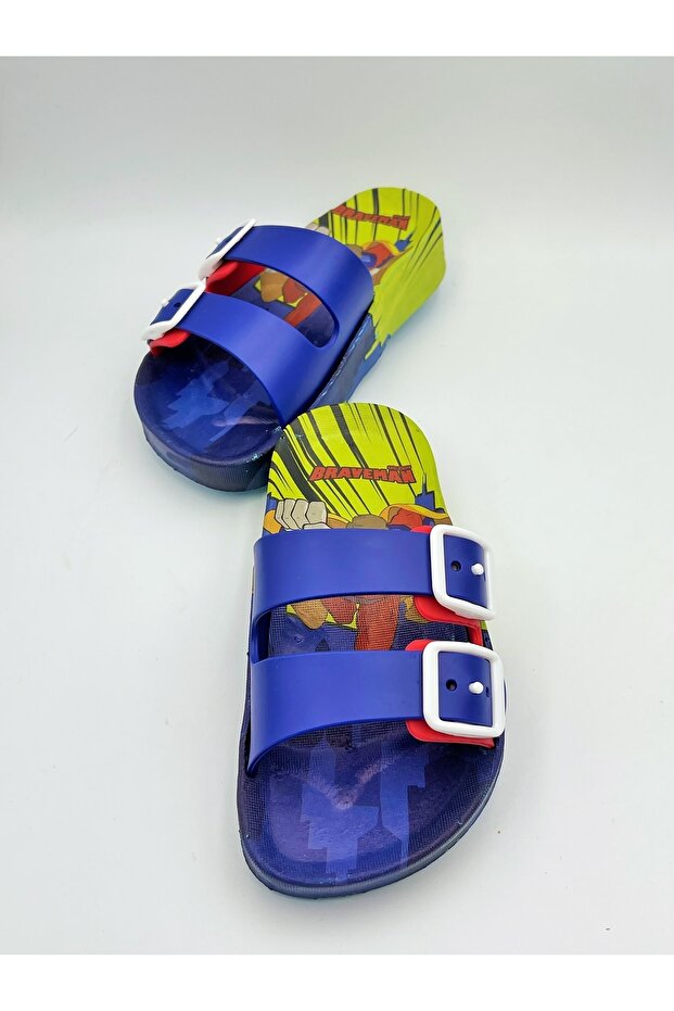 Super Hero Patterned Non-Slip Sole Boy's Slippers (Prefer 1 Size Larger) - 1