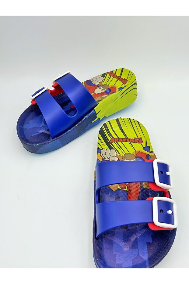 Super Hero Patterned Non-Slip Sole Boy's Slippers (Prefer 1 Size Larger) - 3