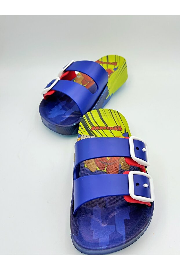 Super Hero Patterned Non-Slip Sole Boy's Slippers (Prefer 1 Size Larger) - 6