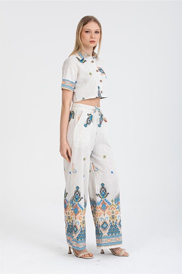 بنطلون كليم منقوش - 3