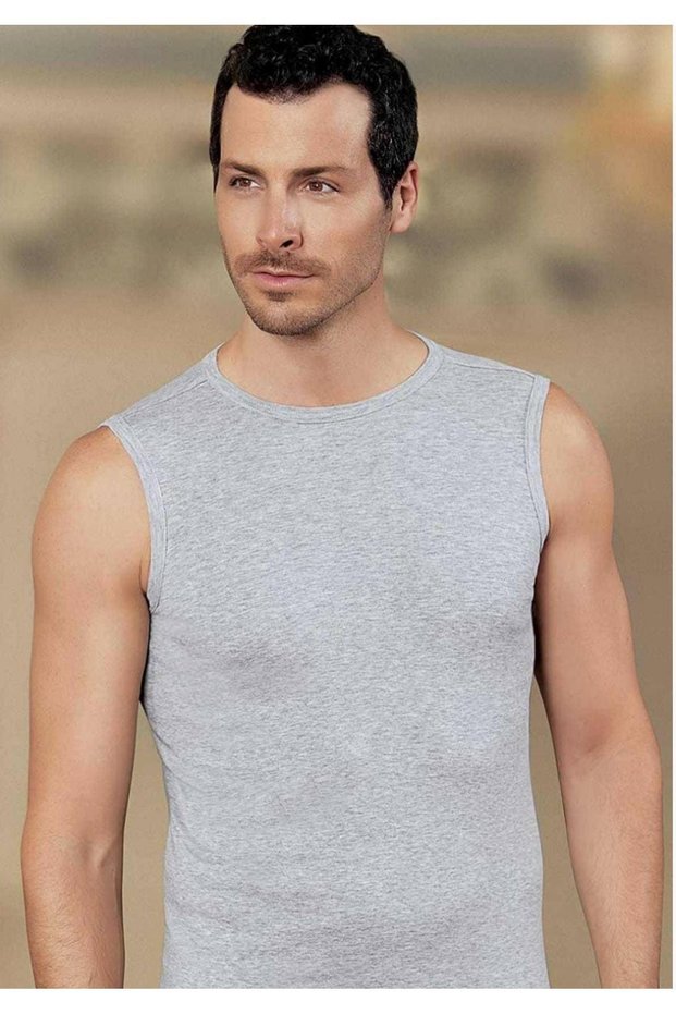 Men's Ribbed Crew Neck Sports Undershirt New Season (6 Pieces Economic Package)