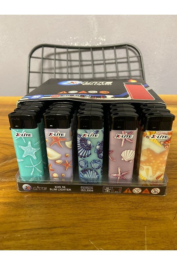 Midye model dolum yapılabilir çakmak 5 adet - 2