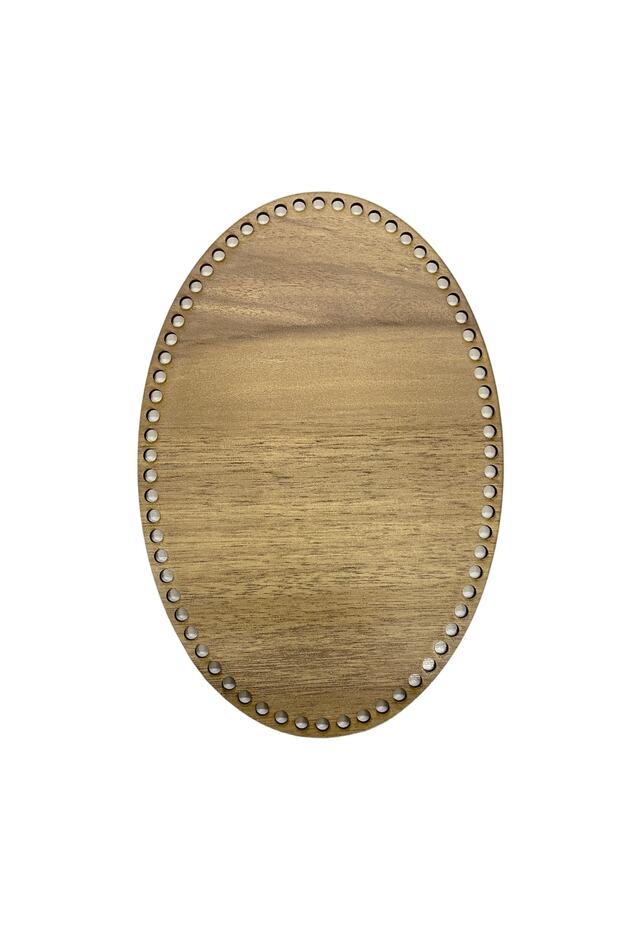 Wooden Oval Ellipse Basket Tray Base 30x20 Cm Oak Double Face 3 Mm MDF