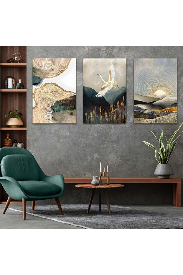 Triple Mdf Collage Drawing Table Set