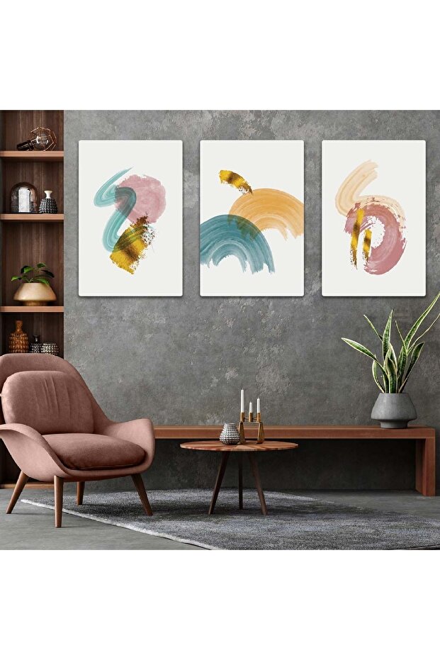 Triple Mdf Abstract Pattern Table Set