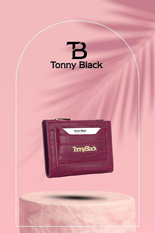 Orijinal Kadın Kartlıklı Kağıt & Bozuk Para Bölmeli Timsah Croco Model Şık Mini Kartlık Cüzdan - 8