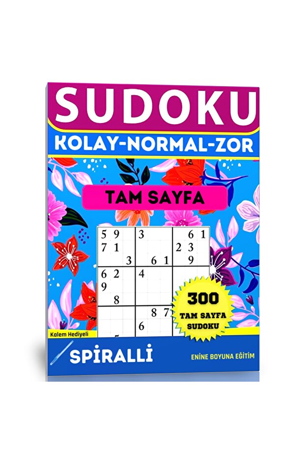 Sudoku Tam Sayfa Kolay-normal-zor (300 Süper Sudoku Kalem Hediyeli) - 1