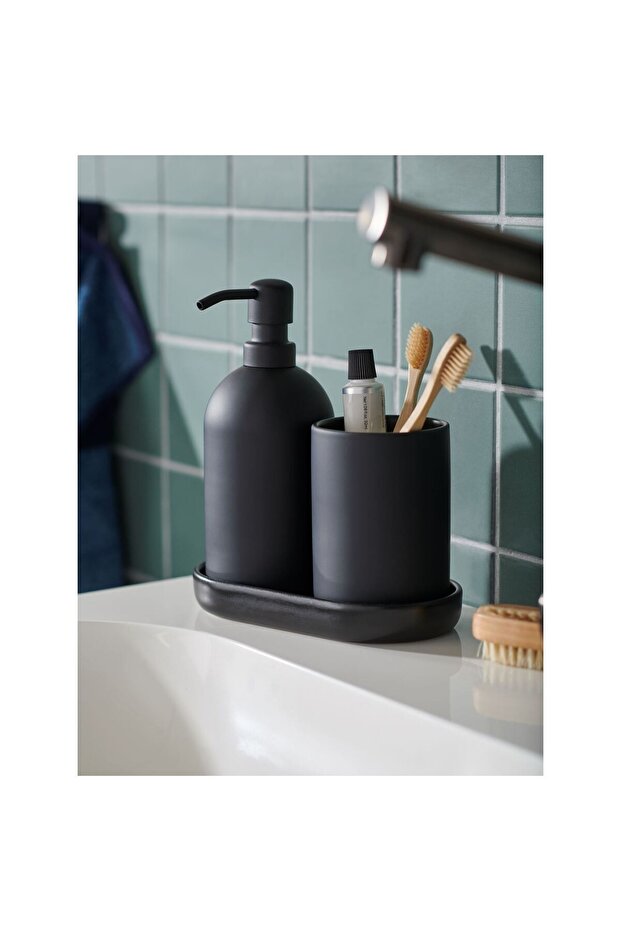 Banyo Seti Siyah 3 Parça - 4