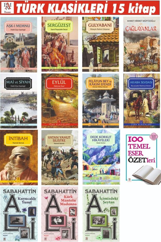 TÜRK KLASİKLERİ SETİ 15 KİTAP