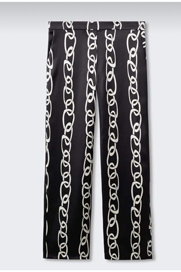 Zincir Baskılı Pantolon - 1