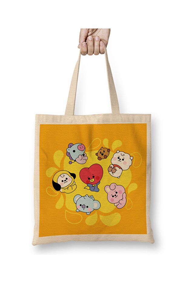 حقيبة Bts Kpop Adorable Characters 01 بمقبض طويل