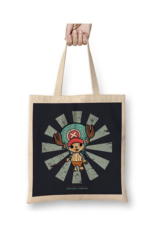 Tony Tony Chopper Retro Japanese One Piece Tote Bag Long Handle