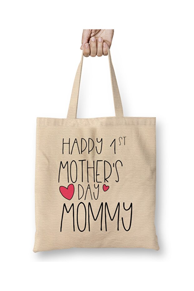 Happy 1st Mother's Day New Mommy First 2020 Cloth Bag Long Handle