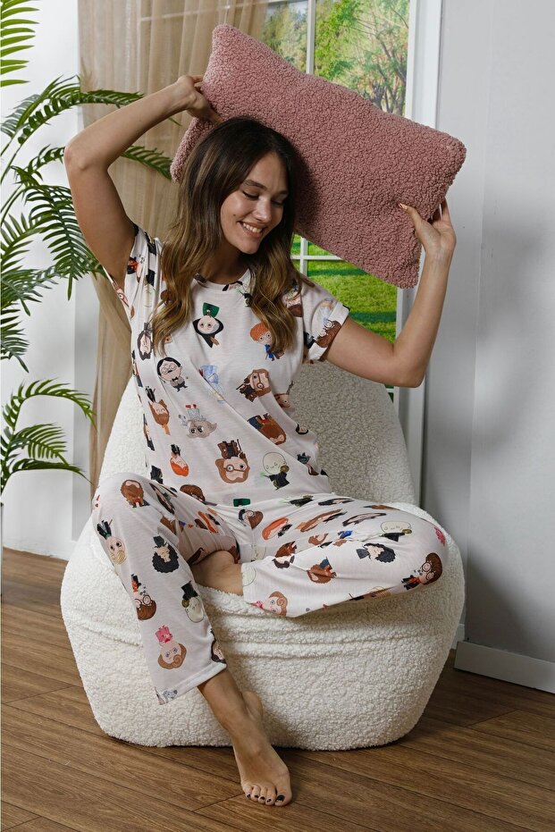 Magic World Short Sleeve Cotton Pajama Set