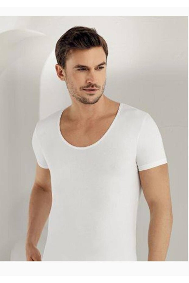 Men's Lycra Crew Neck Short Sleeve Undershirt Athlete New Season (6 Pieces Economic Pack)