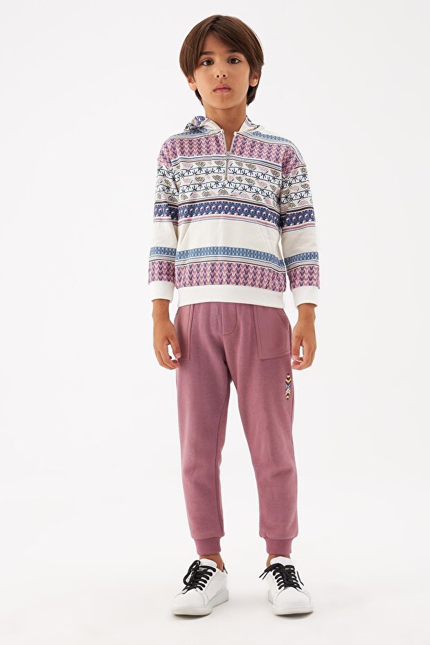 سويت شيرت منقوش للأولاد 22fw0nb3401 - 1