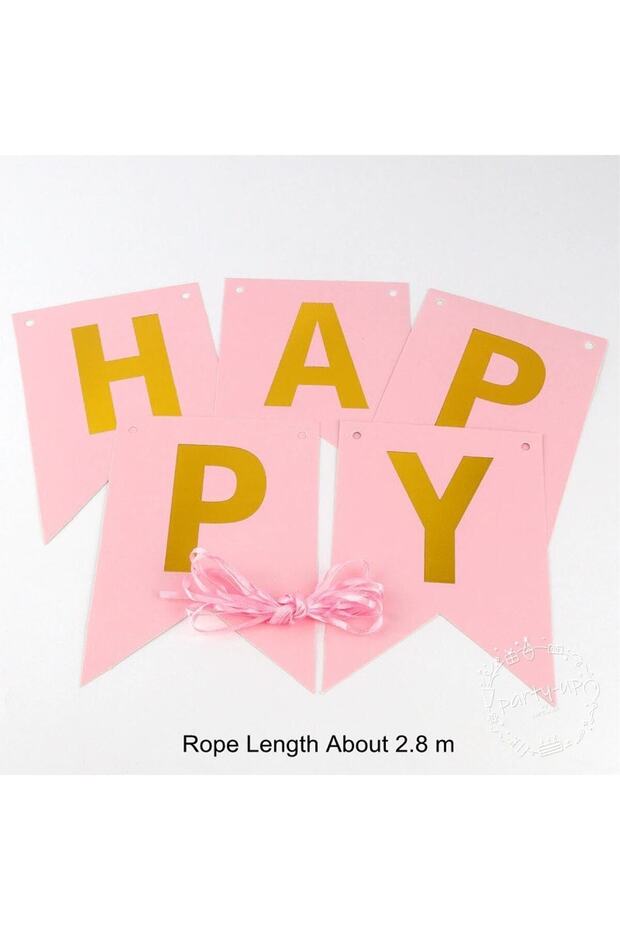 Happy Birthday Banner Transparent Balloon Set with Text and Confetti - 6