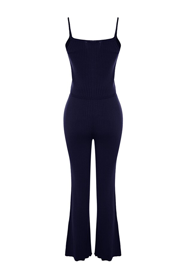 Lacivert Fitillli Bluz Hırka Pantolon Triko Alt-Üst Takım TWOAW22AU0006 - 7