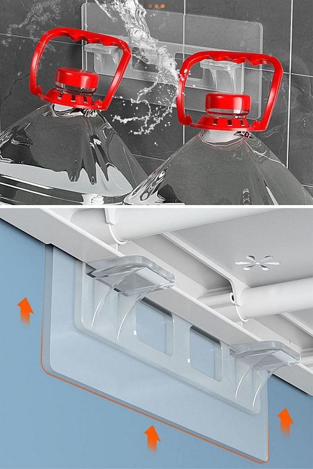® Dolap Içi Raflar Için 4'lü Plastik Güçlü Yapışkanlı Raf Destek Aparatı - 5