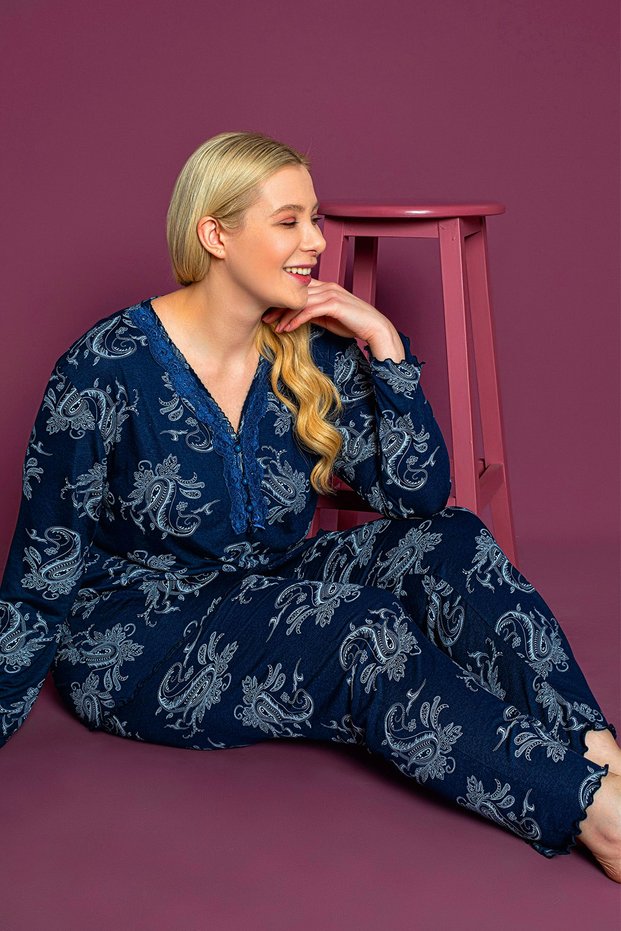 Seasonal Bamboo Mother Pajama Set - Wide Size Range