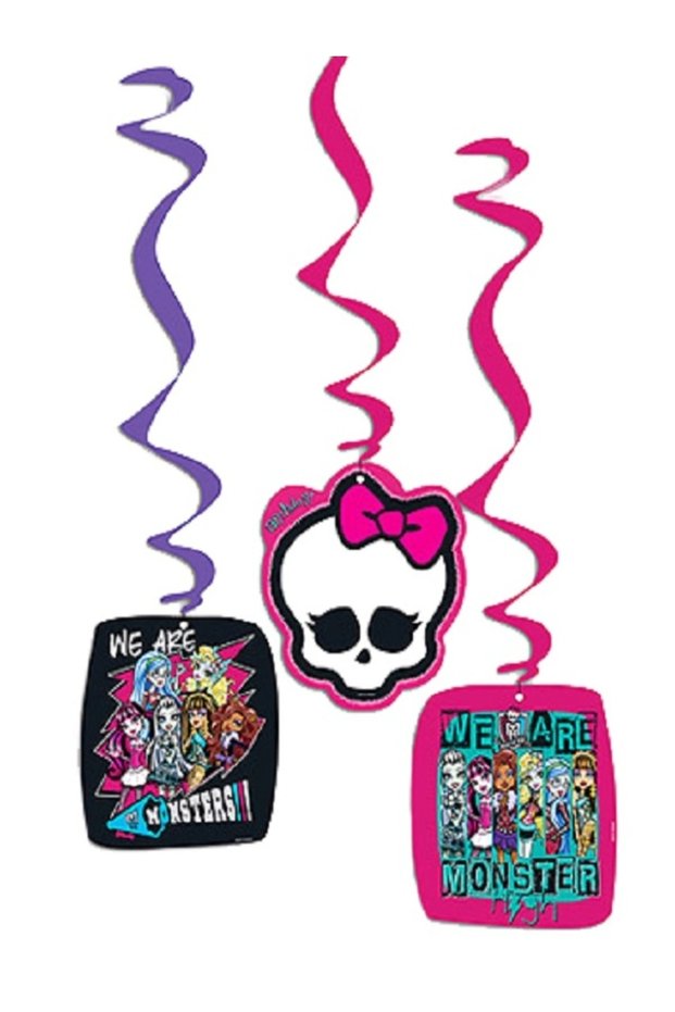 MONSTER HIGH THEMED MIXED COLOR 3-PIECE PARTY DECORATION