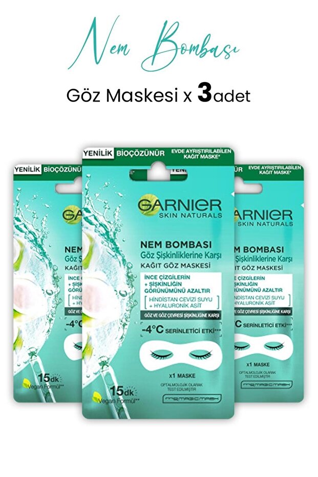 Paper Eye Mask Moisture Bomb Coconut 6 gr x 3 Pieces
