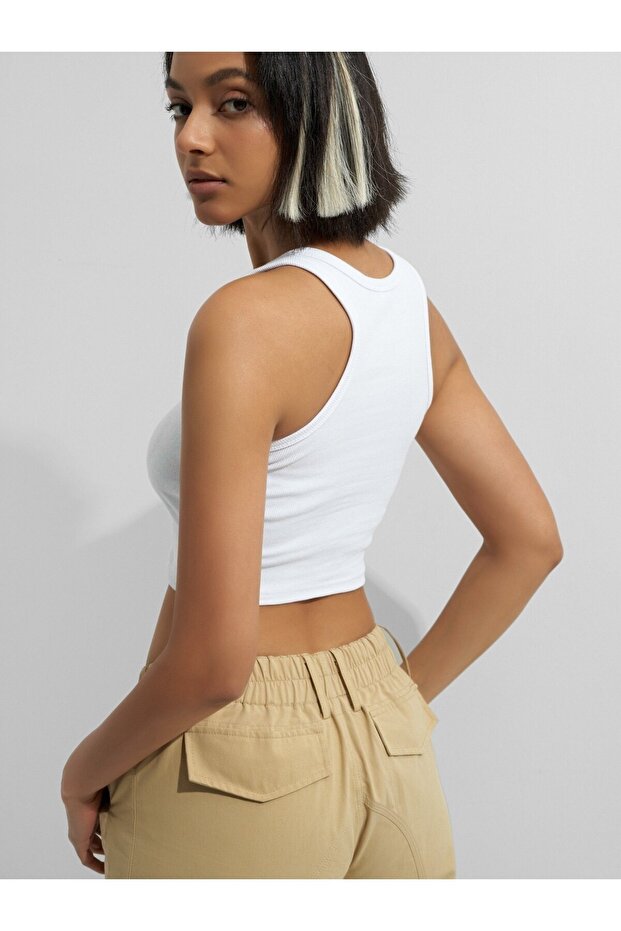 Halter Yaka Crop Atlet - 3