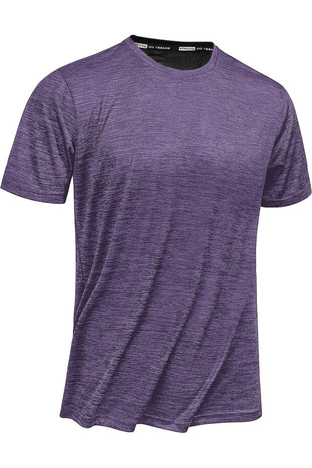 Men's Running Moisture Wicking Active UV Fitness Jogging Performance Outdoor Tshirt