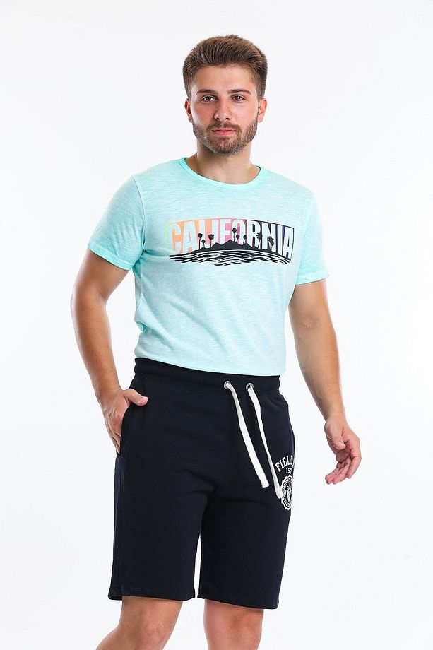 Men Sw Short Erkek Siyah Şort 22641-2 - 4