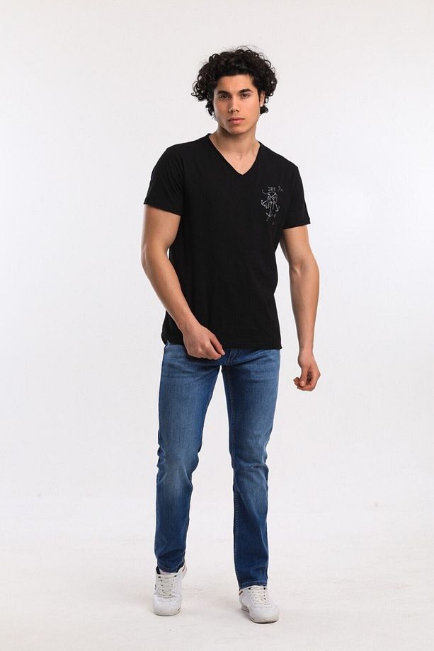 Tshirt Erkek Siyah Tshirt 21599-02 - 4