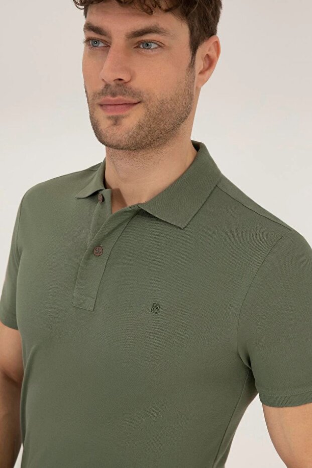 Slim Fit Polo Yaka Basic Tişört - 2