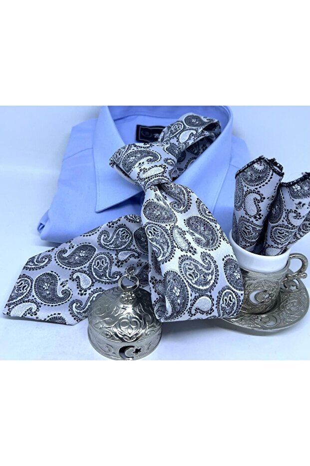 DOKUMA MENDİLLİ KRAVAT - 2