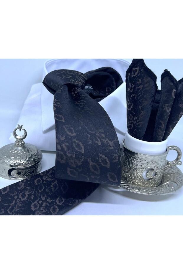 DOKUMA MENDİLLİ KRAVAT - 2