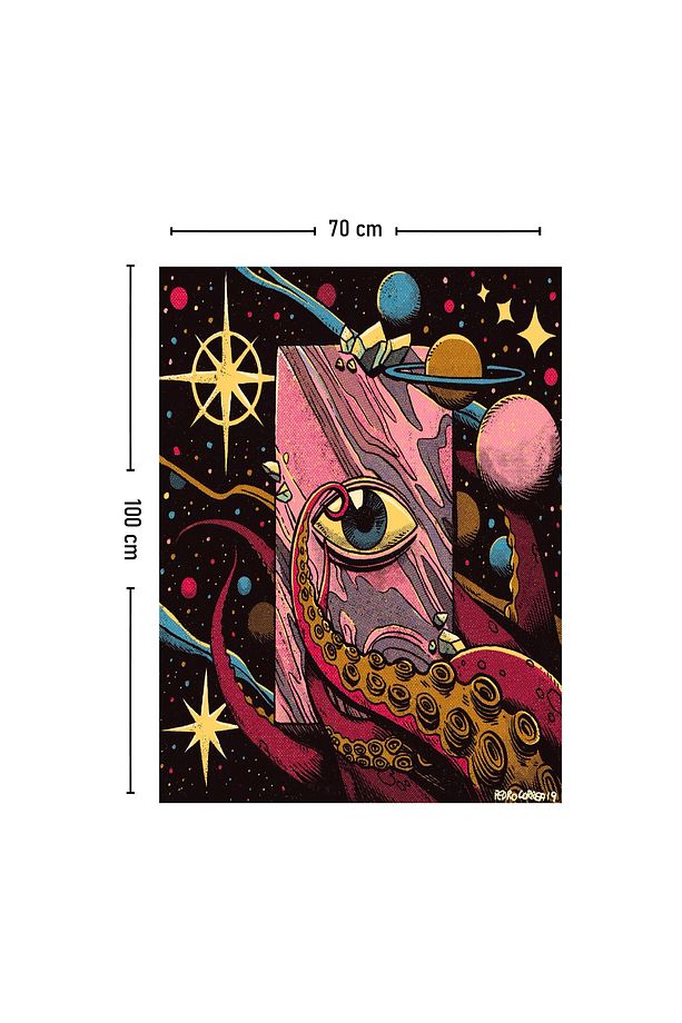 Kozmik Göz Psychedelic Duvar Örtüsü Halısı 70x100, 100x140, 140x200 - 4